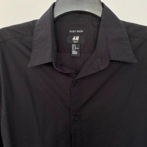 Mens H&M slim fit, easy iron, button down shirt